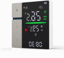 Slimme Thermostaat - Verwarmingsthermostaat Slim - Temperatuur Beheer - Spraakbesturing Compatibel - 86x86x41 mm - Grijs — thumbnail 1