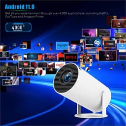 Mini Beamer 4K Ondersteuning - Full HD 1080P Projector met WiFi 6 en Bluetooth 5.0 - Draagbare Home Cinema Beamer met Automatische Keystone Correctie - 180° Draaibaar voor Films, Gaming en Presentaties — thumbnail 2