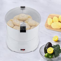 Aardappelschilmachine - Automatische schiller - Snel groenten schillen - 85W koperen motor - 0.8 kg capaciteit - Wit — thumbnail 2