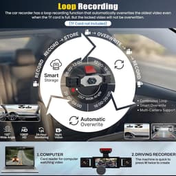 Dashcam - 4 Kanalen - HD 1080P - 360° Bescherming - Voor Auto's — thumbnail 3