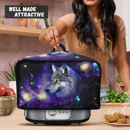 Slowcooker Overtrek - Apparaat Hoes - Keuken Organisatie - Met Opbergvakken - 43x27x25 cm - Galaxy Wolf — thumbnail 4