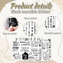 Set van 8 rub-on stickers met spreuken op transferfolie voor het decoreren van kaarsen en meubels, ideaal als creatieve vakantiegeschenken — thumbnail 3