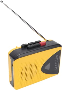 Draagbare cassetterecorder – AM/FM-radio – opname op cassette via MIC – ingebouwde luidspreker – koptelefoonaansluiting – DC of batterij.L — thumbnail 1