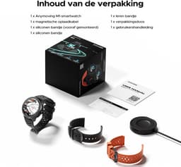Anymoving M1-Sporthorloge met GPS Tracker-Smartwatch Heren - 1.5" AMOLED - Dual band GPS - AI Functie - 170+ Sportmodi - Bluetooth Belfunctie - 5ATM Waterdicht - Hartslagmeter - Geschikt voor Android en iPhone - Zwart — thumbnail 3