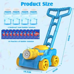 SnelShoppen - Bubble Machine voor Peuters - Automatische Bellenblaasmachine in Grasmaaier Design - Ideaal voor Buiten Speelplezier - Perfect voor Verj — thumbnail 4