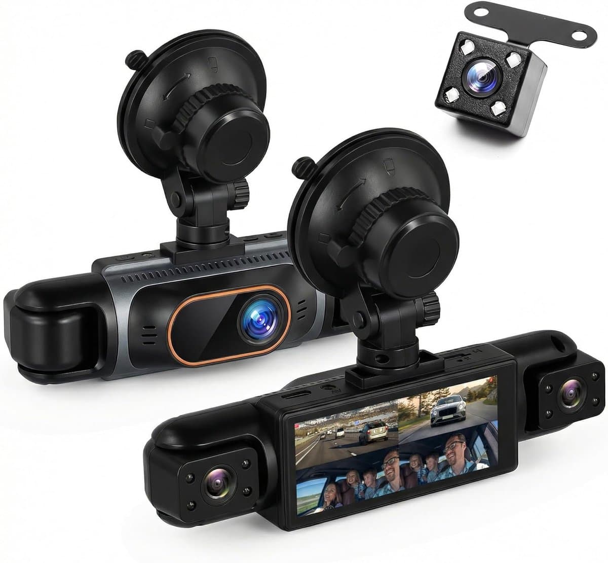 4-kanaals 360° dashcam auto — afbeelding 1