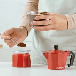 Moka pot Aluminium mokkapot Koffie Machine Espresso Maker "TAURUS" 300ml - 6 kopjes — thumbnail 4