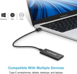 Externe SSD harde schijf 1 TB - Snelle Portable SSD tot 550 MB/s, USB 3.1 Gen2 voor Gaming en Meer — thumbnail 1