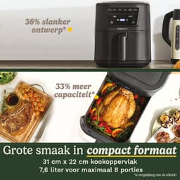 Cuisinart AFS8OBLE Slim heteluchtfriteuse 7,6 L zwart — thumbnail 3