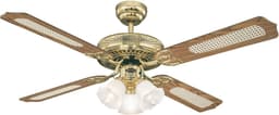 LuxiLamps - 4 Kop Bloem Plafondventilator - Aziatisch Stijl - E27 - 3 Snelheden - Bruin - 132 cm — thumbnail 1