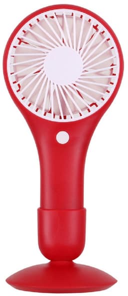 Urban Living draagbare USB ventilator - 2x - met standaard - rood - kunststof - 20 x 10 cm — thumbnail 2