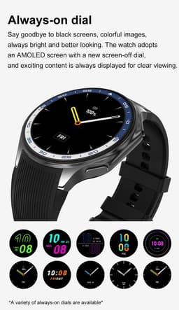 Knobbout 1.43" Scherm AMOLED-scherm met 3D-ontwerp Smartwatch - Slimme opnamefunctie- 4 GB interne opslag - MP4-video-ondersteuning - Ingebouwde kompasfunctie - Zilver staal+ bruin lederen + blauwe siliconen horlogeban — thumbnail 5