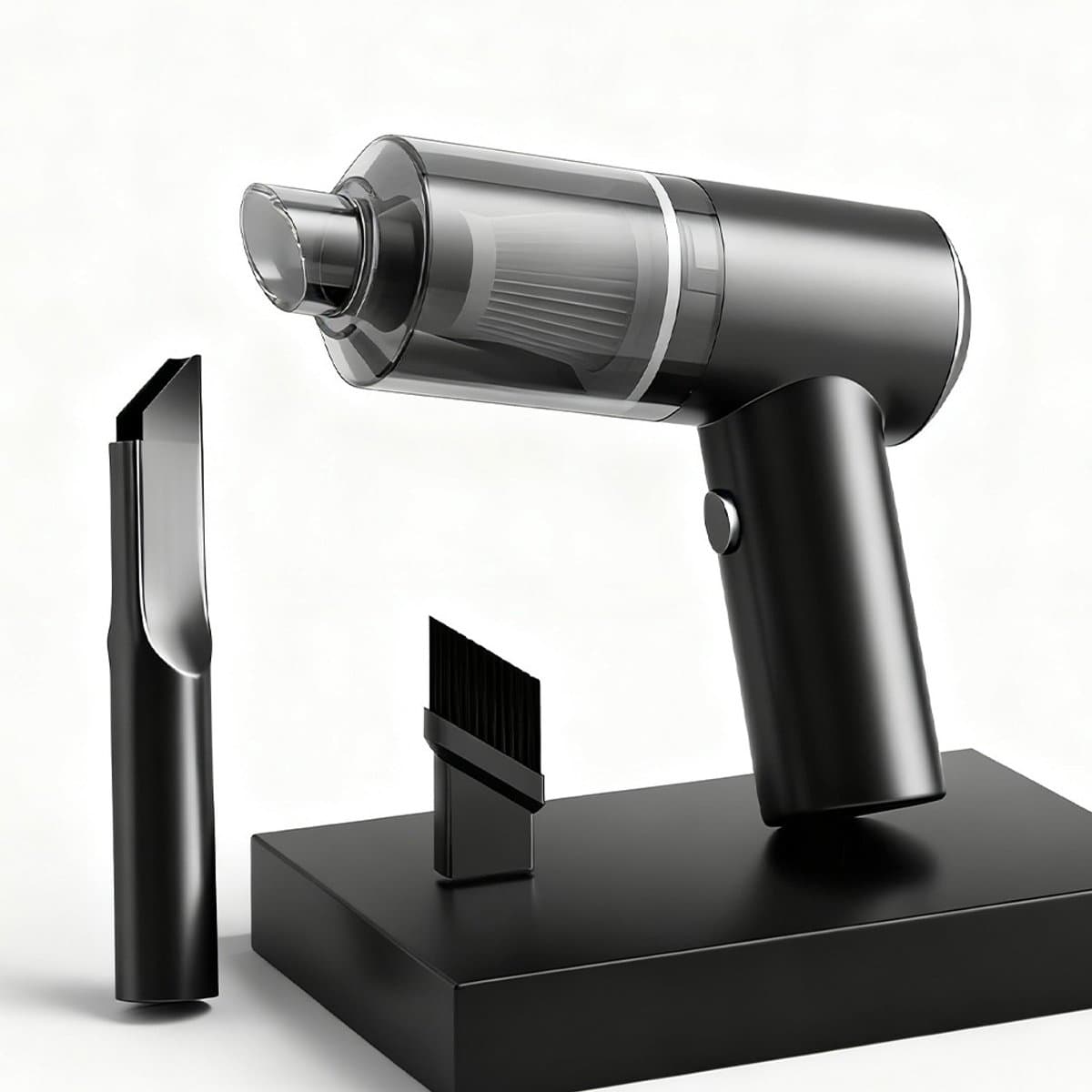 EAFC Auto stofzuiger draadloos - Kruimeldief - 2-in-1 draadloze handstofzuiger - Mini draadloze stofzuiger - Cadeau voor mannen - Air Duster - Droog & Nat - Autostofzuiger - USB C - Zwart — afbeelding 1