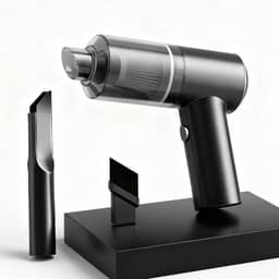 EAFC Auto stofzuiger draadloos - Kruimeldief - 2-in-1 draadloze handstofzuiger - Mini draadloze stofzuiger - Cadeau voor mannen - Air Duster - Droog & Nat - Autostofzuiger - USB C - Zwart — thumbnail 1