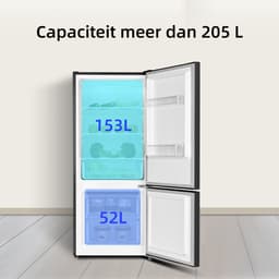 CHiQ FBM205L42 - Koel-vriescombinatie - 205 Liter (153 + 52) - Low Frost - 12 jaar garantie op compressor — thumbnail 5