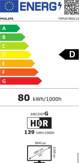 Philips 75PUS7800/12 Qled Televisie met Smart TV — thumbnail 2