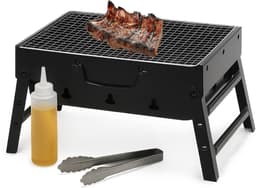 Lomera Opvouwbare Barbecue - Draagbare Houtskool Grill - Inklapbaar Model - Strand Barbecue - Park Barbecue - Balkon Barbecue - Gepoedercoat Staal - Compact En Lichtgewicht Formaat - Mini Grill - Reis Barbecue - Outdoor Grill — thumbnail 1