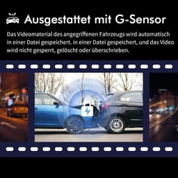 Lexium Dashcam - Daschcams - Auto - Camera - Vooruit - Achteruit - Video - Autobeveiliging - Parkeerbeveiliging - Recording - Dag en Nacht - Schadepreventie — thumbnail 3