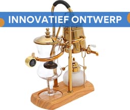 Gouden Retro Koffiezetapparaat - Koffiemachines - Met Kraan, Maatbeker & Lepel - Elegant Design voor Keuken & Koffiewinkel — thumbnail 2