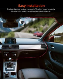 Dashcam voor auto voor en achter – Dual dashcam – Voor- en achtercamera – Autocamera – Full HD dashcam – Dashcam met nachtzicht – Dashcam met bewegingssensor – Groothoeklens – Parkeermodus – Loop recording – Dashcam met SD-kaart — thumbnail 5