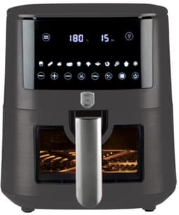 BerlingerHaus Airfryer XXXL Mat Antraciet - met Kijkvenster - 8 Liter - 1650W — thumbnail 1