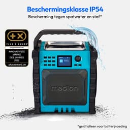 MEDION P66896 bouwplaatsradio (DAB Plus, DAB+/UKW, geïntegreerde oplaadbare batterij, kleurenscherm, Bluetooth, powerbankfunctie, IP54, robuust, twee passieve radiatoren) — thumbnail 2
