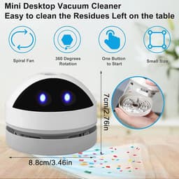 Mini Draagbare Tafelstofzuiger - USB Oplaadbaar en 360° Draaibaar — thumbnail 3