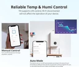 16A draadloze wifi slimme lichtschakelaar met temperatuur- en vochtigheidsdetectie - Compatibel met Alexa/Google/IFTTT — thumbnail 5