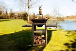 GoedMetVlees Grill Royal - BBQ - Plancha - grill - cortenstaal - vuurtafel vierkant - bakplaat - vuurschaal - buitenkeuken - — thumbnail 1