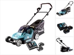 Makita DLM 432 RG2 accu-grasmaaier 36 V (2x 18 V) 43 cm + 2x accu 6,0 Ah + oplader — thumbnail 1