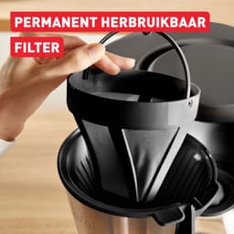 Tefal Subito CM5S1D - Filter koffiezetapparaat - 1.25L - Herbruikbaar filter - 15 Kopjes - Optionele Warmhoudfunctie - Modern Design - RVS — thumbnail 4