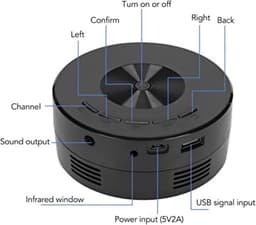 Mini Beamer - Schermresolutie van 1920x1080 - Projector - Mini Projector - HDMI - USB - Zwart - Smartphone - Draagbaar - Ingebouwde speaker — thumbnail 5