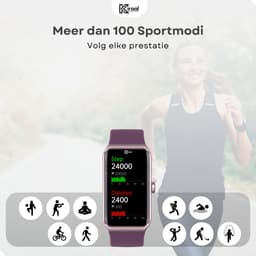 Kiraal Venture Active - AMOLED Activity Tracker - Stappenteller - Hartslagmeter - Bloeddrukmeter - Smartwatch - Waterdicht - Heren - Dames - Nederlandse Handleiding - Paars — thumbnail 2
