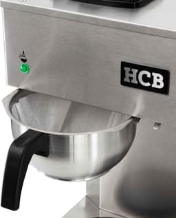 HCB® - Professionele Horeca Koffiezetapparaat - 2 x 1,8 liter - 2 x 230V - RVS / INOX - Filter machine voor koffie - Filtermachine - Filterkoffie - 40.5x40.5x45.5 cm (DxBxH) - 9 kg - 1714 — thumbnail 3