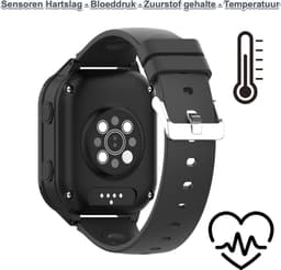 GPSHorlogeKids© - GPS horloge kind - smartwatch kinderen - WhatsApp - 4G videobellen - spatwaterdicht - SOS alarm -meting hartslag & temperatuur - incl SIM - Edge Pro Zwart — thumbnail 5
