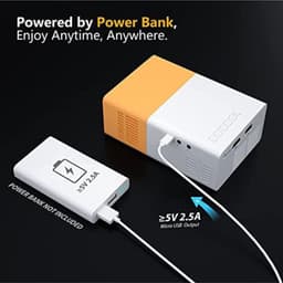 Mini Beamer - Input tot 1080P Full HD - Projector - Mini Projector - HDMI - USB - Wit / geel - Smartphone - Draagbaar - Ingebouwde speaker — thumbnail 5