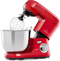 Klarstein Bella Robusta Keukenmachine - RVS mengkom 5,5 liter - Inclusief garde, kneedhaak en menghaak - 1200 W - 6 snelheden - Rood — thumbnail 1