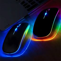Draadloze LED Bluetooth Muis - Ergonomisch - RGB - Laptop en Gaming - Draadloos - Zwart - Met USB-C hub — thumbnail 5