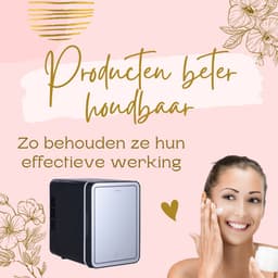 Jambo® Skincare Fridge - Mini Koelkast - Make-up Koelkast met Spiegel - Beauty Fridge met Spiegel en 3 Standen Ledverlichting - Zwart - Cosmetica - 4 Liter — thumbnail 4