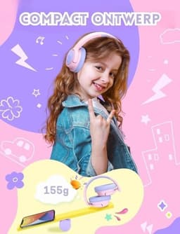 StayPowered Kinderheadset - Gehoorbescherming en Gemoedsrust Gecombineerd! - met Volumebegrenzing - Kristalhelder Stereogeluid - Draaibare Oorschelpen - Verstelbare Hoofdband - Compact Design - Roze - Levering Sneller dan Aangegeven! — thumbnail 3