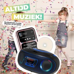 Denver Draagbare Radio CD Speler Kinderen - Bluetooth - Lichteffecten - Boombox - AUX - FM - TCL212BT - Blauw — thumbnail 5