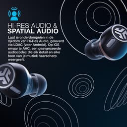 JLab Epic Lab Edition Bluetooth Oordopjes - Draadloos - Active Noise Cancelling Oordopjes - 54 uur Batterijduur - LC3 Codec - Oortjes met Bluetooth Dongle - Premium Model – Zwart — thumbnail 5