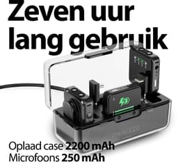 Draadloze Lavalier Microfoon Set - Geschikt voor iPhone, Android & Camera - Incl. Oplaadcase, Dasspeld, Windkap, TRS-kabel & Adapters - Professionele Geluidskwaliteit voor Vlog, Interview, Podcast & Karaoke — thumbnail 5