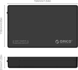 ORICO 3588C3 SATA 3.0 naar USB-C / Type-C 2.5 / 3.5 inch SSD / SATA HDD behuizing met UASP protocol ondersteuning (zwart) — thumbnail 3