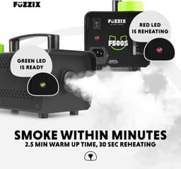 Rookmachine 500 watt - Fuzzix F500 - Rookmachine met draadloze afstandsbediening - 250ml tank - zwart — thumbnail 2