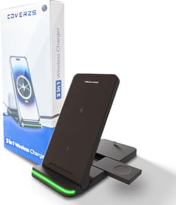 3 in 1 Foldable Wireless Charger geschikt voor Apple iPhone / Apple Watch / AirPods - Oplader draadloos - iPhone Oplader met kabel - USB A naar USB C - Opvouwbaar Docking station - Vouwbaar Oplaadstation - GSM lader Qi station met adapter — thumbnail 3