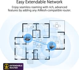 ASUS RT-AX5400 draadloze router Gigabit Ethernet dual-band (2.4 GHz / 5 GHz) zwart — thumbnail 2