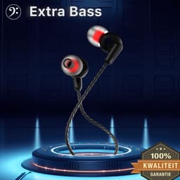 In-Ear Bedrade Oordopjes met 3,5 mm Jack Aansluiting - Sport Oortjes met Draad en Microfoon - Extra Bass - Super Comfortabel — thumbnail 5