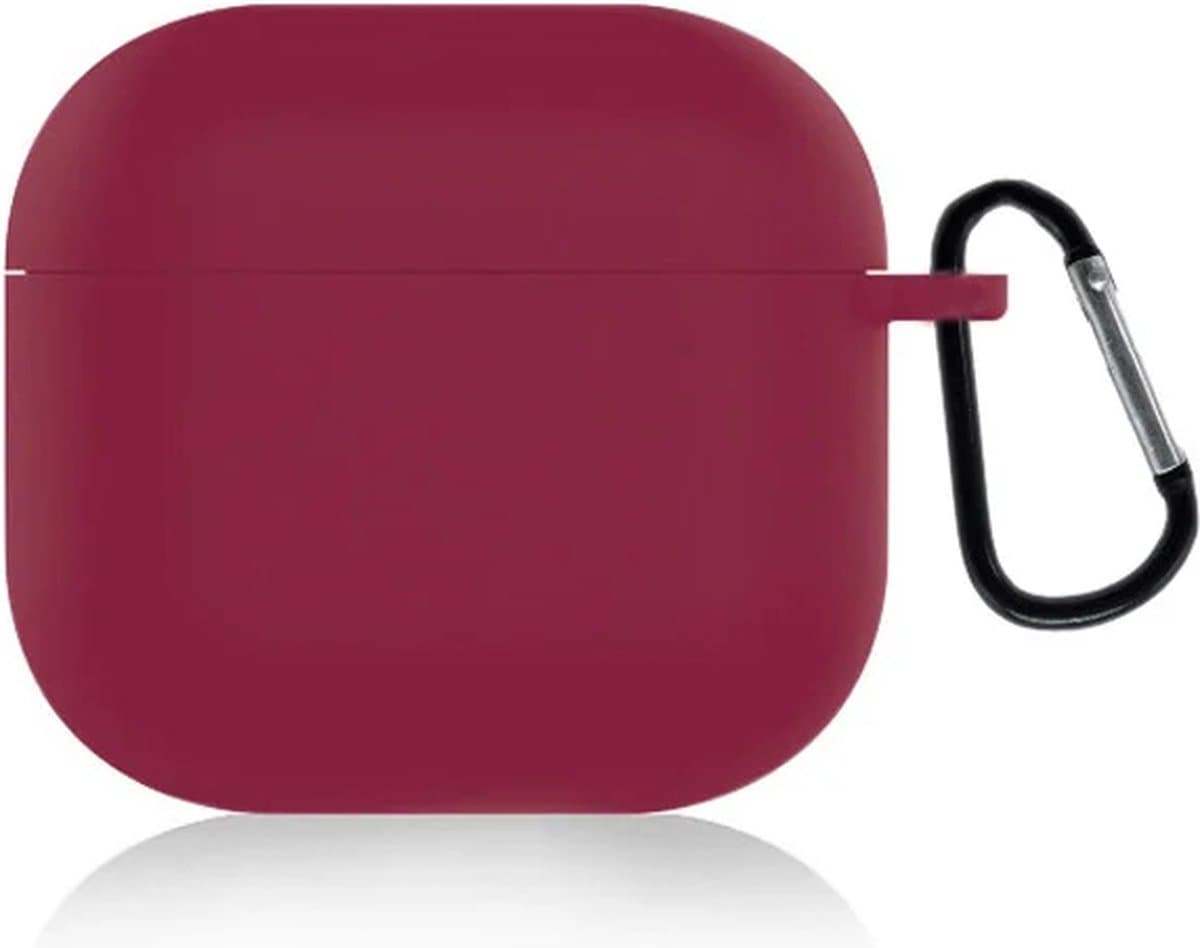 ShieldCase Siliconen Hoesje Geschikt voor Airpods 4 - Siliconen Case voor Apple Airpods 4 Case Hoesje - Burgundy — afbeelding 1