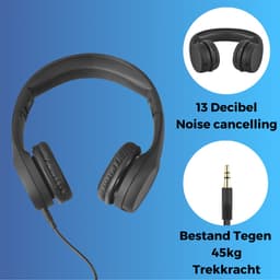WiseQ Junior Kinderkoptelefoon met Draad – Koptelefoon Kinderen vanaf 3 Jaar – Koptelefoon Peuter – Hoofdtelefoon met Kabel – 85 dB Volumebegrenzer – Geluid Dempend – Met Stickers – Zwart — thumbnail 5